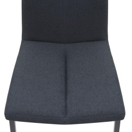 Καρέκλα Τραπεζαρίας Fina Megapap Ανθρακί Ύφασμα - Μεταλλικό Μαύρο Πόδι 43x58x95εκ.