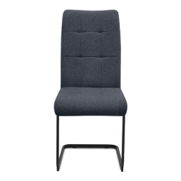 Καρέκλα Τραπεζαρίας Laura Megapap Ανθρακί Ύφασμα - Μεταλλική Μαύρη Βάση 42x58x98εκ.