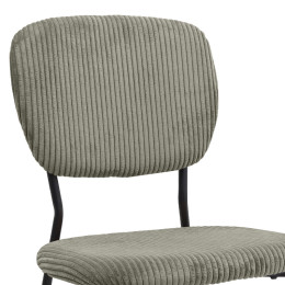 Καρέκλα Τραπεζαρίας Kevin Megapap Λαδί Ύφασμα - Μεταλλικό Μαύρο Πόδι 48x51x87εκ.