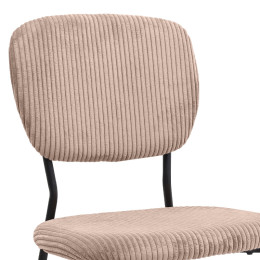 Καρέκλα Τραπεζαρίας Kevin Megapap Μόκα Ύφασμα - Μεταλλικό Μαύρο Πόδι 48x51x87εκ.