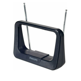 Philips Sdv1226.grs Κεραία Τηλεόρασης Hdtv.4k.uhf.vhf.fm Εσωτερικού Χώρου με Ενισχυτή 28 db και Φίλτρο gsm  - 17 x 12 cm