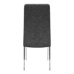 Καρέκλα Τραπεζαρίας Alma Megapap Γκρι pu - Μεταλλικό Πόδι Χρωμίου 42x53x97εκ.