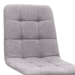 Καρέκλα Τραπεζαρίας Bianca Megapap Μπεζ Ύφασμα - Μεταλλικό Μαύρο Πόδι 43x56x84εκ.