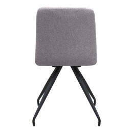 Καρέκλα Τραπεζαρίας Bianca Megapap Μπεζ Ύφασμα - Μεταλλικό Μαύρο Πόδι 43x56x84εκ.