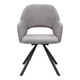 Πολυθρόνα Τραπεζαρίας Gabriel Megapap Μπεζ Ύφασμα - Μεταλλικό Μαύρο Πόδι 58x60x85εκ.