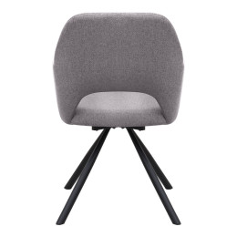 Πολυθρόνα Τραπεζαρίας Gabriel Megapap Μπεζ Ύφασμα - Μεταλλικό Μαύρο Πόδι 58x60x85εκ.