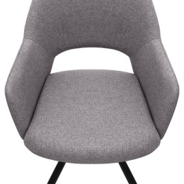 Πολυθρόνα Τραπεζαρίας Gabriel Megapap Μπεζ Ύφασμα - Μεταλλικό Μαύρο Πόδι 58x60x85εκ.