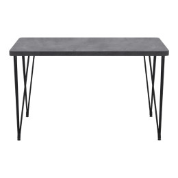Τραπέζι Roger Megapap mdf - Μεταλλικό Χρώμα Σκούρο Γκρι Σκυροδέματος 120x70x75εκ.