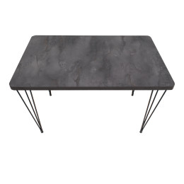 Τραπέζι Roger Megapap mdf - Μεταλλικό Χρώμα Σκούρο Γκρι Σκυροδέματος 120x70x75εκ.