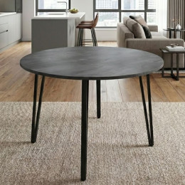 Τραπέζι Zeno Megapap Χρώμα Σκούρο Γκρι Σκυροδέματος Ø110x73,5εκ.