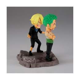 Banpresto World Collectable Figure log Stories: one Piece - Roronoa Zoro & Sanji Figures (8cm) (29523)