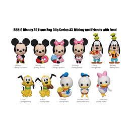 Monogram Disney: Mickey and Friends With Food (Blind Bag/random) 3d Foam bag Clips Figures (85510)