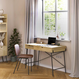 Γραφείο Εργασίας Naive Megapap Χρώμα Sapphire oak 113,4x60x77,5εκ.