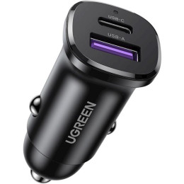 Ugreen Ec305 usb-c + usb car Charger 30w Black (25845) (Ugr25845)