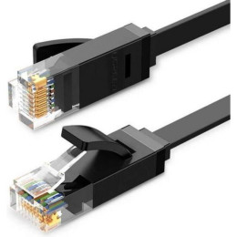 Ugreen Ethernet Rj45 Flat Network Cable Cat.6 utp 10m Black (50178) (Ugr50178)