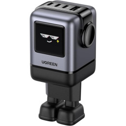 Ugreen Φορτιστής Ρεύματος Nexode rg Robot gan 3x usb-c + usb 100w Μαύρο (45515b) (Ugr45515b)