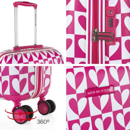 Βαλίτσα Καμπίνας AGATHA RUIZ DE LA PRADA Hearts Φούξια 134250-01