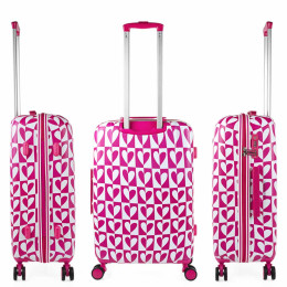Βαλίτσα Μεσαία AGATHA RUIZ DE LA PRADA Pink/White Hearts 134260-01