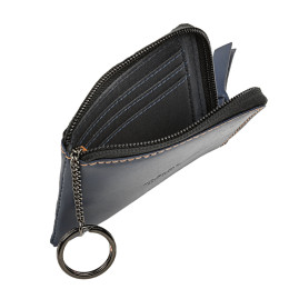 Πορτοφόλι Με Μπρελόκ Ανδρικό JASLEN Δερμάτινο Μπλε 205644-03