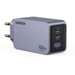 Ugreen Nexode pro 100w Wall Charger gan usb + 2x usb-c Gray (25874) (Ugr25874)