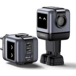 Ugreen Nexode rg Mains Charger Robot gan 2x usb-c + usb 65w Gray (25685b) (Ugr25685b)