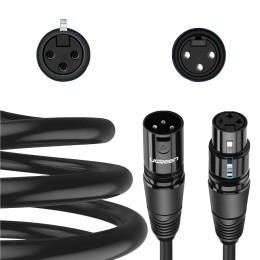 Ugreen Cable xlr Female to xlr Male Cable Av130 - 5m Black (20712b) (Ugr20712b)