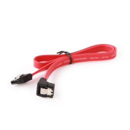 Cablexpert cc-Satam-Data90 Sata Data iii (6gb/s) Drive Cable 50cm Metal Latches Angled red (cc-Satam-Data90) (Gemcc-Satam-Data90)