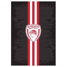 Τετράδιο Ριγέ Β5 40Φ - Ολυμπιακός Μπάσκετ - μαύρο 4