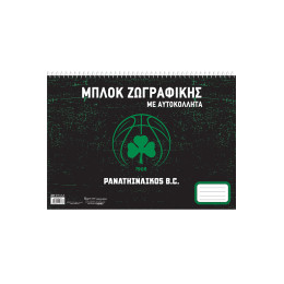 Μπλοκ ζωγραφικής με αυτοκόλλητα - Παναθηναϊκός Μπάσκετ 4