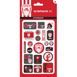 Αυτοκόλλητα Puffy  - Ολυμπιακός Μπάσκετ 4
