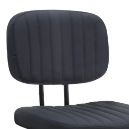 Καρέκλα Γραφείου Romano Megapap από Τεχνόδερμα Χρώμα Μαύρο 46x53x79/86εκ.