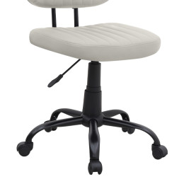 Καρέκλα Γραφείου Romano Megapap από Τεχνόδερμα Χρώμα Λευκό 46x53x79/86εκ.