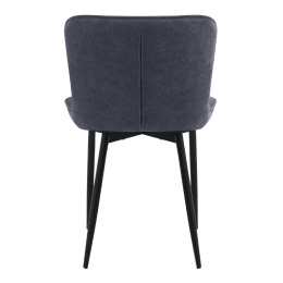 Καρέκλα Τραπεζαρίας Chiara Megapap Ανθρακί Ύφασμα - Μεταλλικό Μαύρο Πόδι 48x58x81εκ.