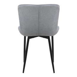 Καρέκλα Τραπεζαρίας Chiara Megapap Γκρι Ύφασμα - Μεταλλικό Μαύρο Πόδι 48x58x81εκ.