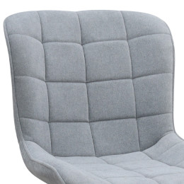 Καρέκλα Τραπεζαρίας Chiara Megapap Γκρι Ύφασμα - Μεταλλικό Μαύρο Πόδι 48x58x81εκ.