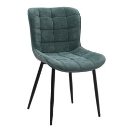 Καρέκλα Τραπεζαρίας Chiara Megapap Πράσινο Ύφασμα - Μεταλλικό Μαύρο Πόδι 48x58x81εκ.