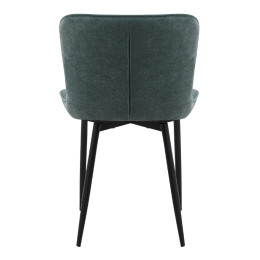 Καρέκλα Τραπεζαρίας Chiara Megapap Πράσινο Ύφασμα - Μεταλλικό Μαύρο Πόδι 48x58x81εκ.