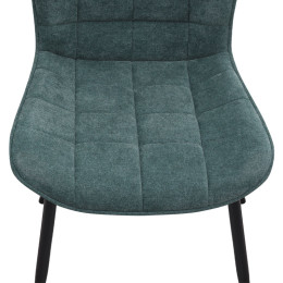 Καρέκλα Τραπεζαρίας Chiara Megapap Πράσινο Ύφασμα - Μεταλλικό Μαύρο Πόδι 48x58x81εκ.