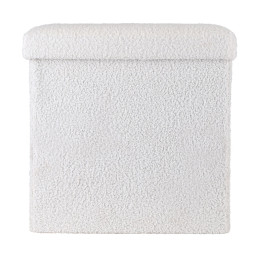 Estia Σκαμπο Cube Teddy με Αποθηκευτικο Χωρο 38χ38cm Λευκο