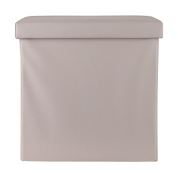 Estia Σκαμπο Cube Leather με Αποθηκευτικο Χωρο Taupe