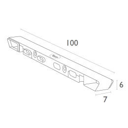 VEGAS ΕΠΕΚΤΑΣΗ ΟΜΠΡΕΛΑΣ TAUPE 100Χ7Χ6εκ.