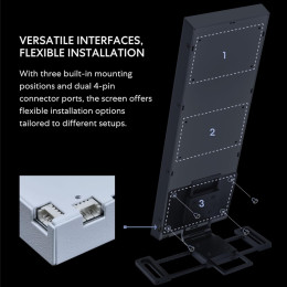 Lian li 8.8" Universal Screen White - for any pc - Argb Frame - Display Panel - Lcd mini monitor