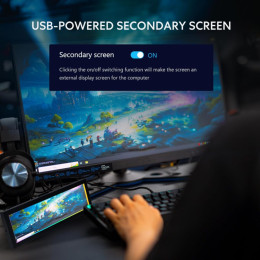 Lian li 8.8" Universal Screen Black - for any pc - Argb Frame - Display Panel - lcd Mini Monitor