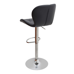 Σκαμπό Μπαρ Dolores Megapap με Ρυθμιζόμενο Ύψος pu Μαύρο - Βάση Χρωμίου 45,5x38x89/109εκ.