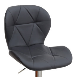 Σκαμπό Μπαρ Dolores Megapap με Ρυθμιζόμενο Ύψος pu Μαύρο - Βάση Χρωμίου 45,5x38x89/109εκ.