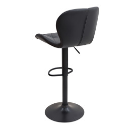 Σκαμπό Μπαρ Dolores Megapap με Ρυθμιζόμενο Ύψος pu Μαύρο - Βάση Μαύρο ματ 45,5x38x89/109εκ.