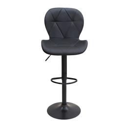 Σκαμπό Μπαρ Dolores Megapap με Ρυθμιζόμενο Ύψος pu Μαύρο - Βάση Μαύρο ματ 45,5x38x89/109εκ.