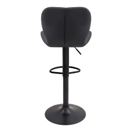 Σκαμπό Μπαρ Dolores Megapap με Ρυθμιζόμενο Ύψος pu Μαύρο - Βάση Μαύρο ματ 45,5x38x89/109εκ.