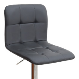 Σκαμπό Μπαρ Carmelo Megapap με Ρυθμιζόμενο Ύψος pu Μαύρο - Βάση Χρωμίου 45x42x90/113εκ.