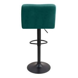 Σκαμπό Μπαρ Carmelo Megapap με Ρυθμιζόμενο Ύψος Βελούδο Κυπαρισσί - Βάση Μαύρο ματ 45x42x90/113εκ.